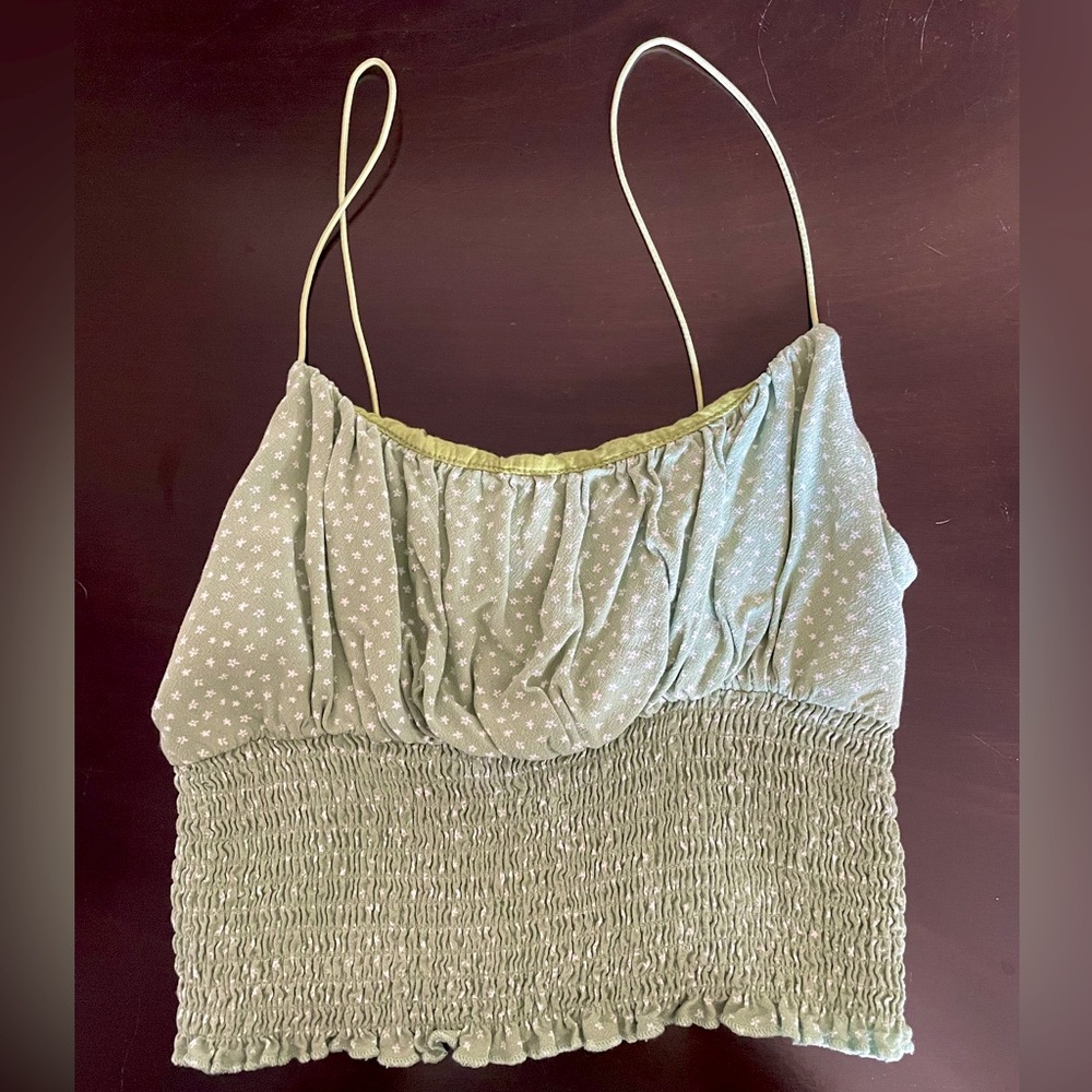 Pacsun (La Hearts) Green Floral Tank Top